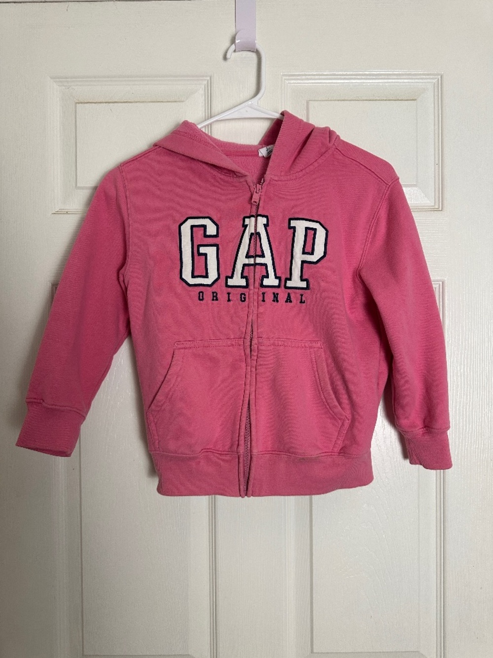 GAP Zip Up Pink Sweatshirt Girls Size S 6/7 Preppy Winter Fall Cold